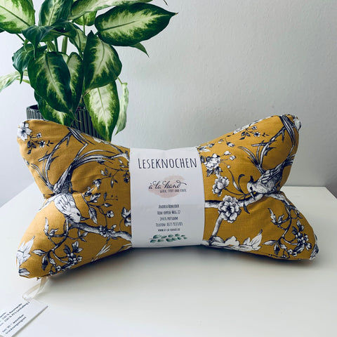Leseknochen "Toile de Jouy" - Senf